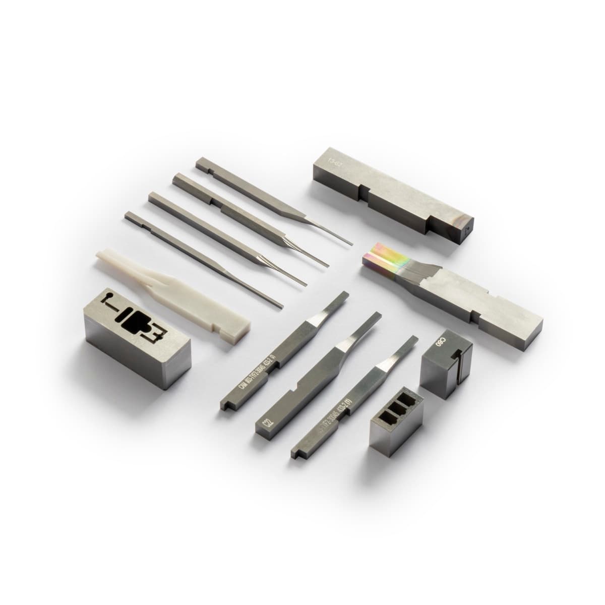 Precision die components, jigs and fixtures