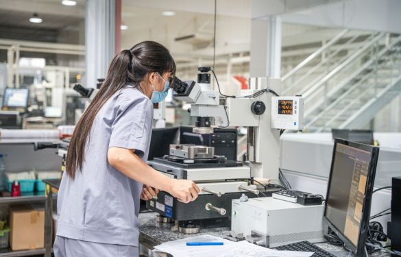 CAM Resources QC technician in action at our Vietnam facility